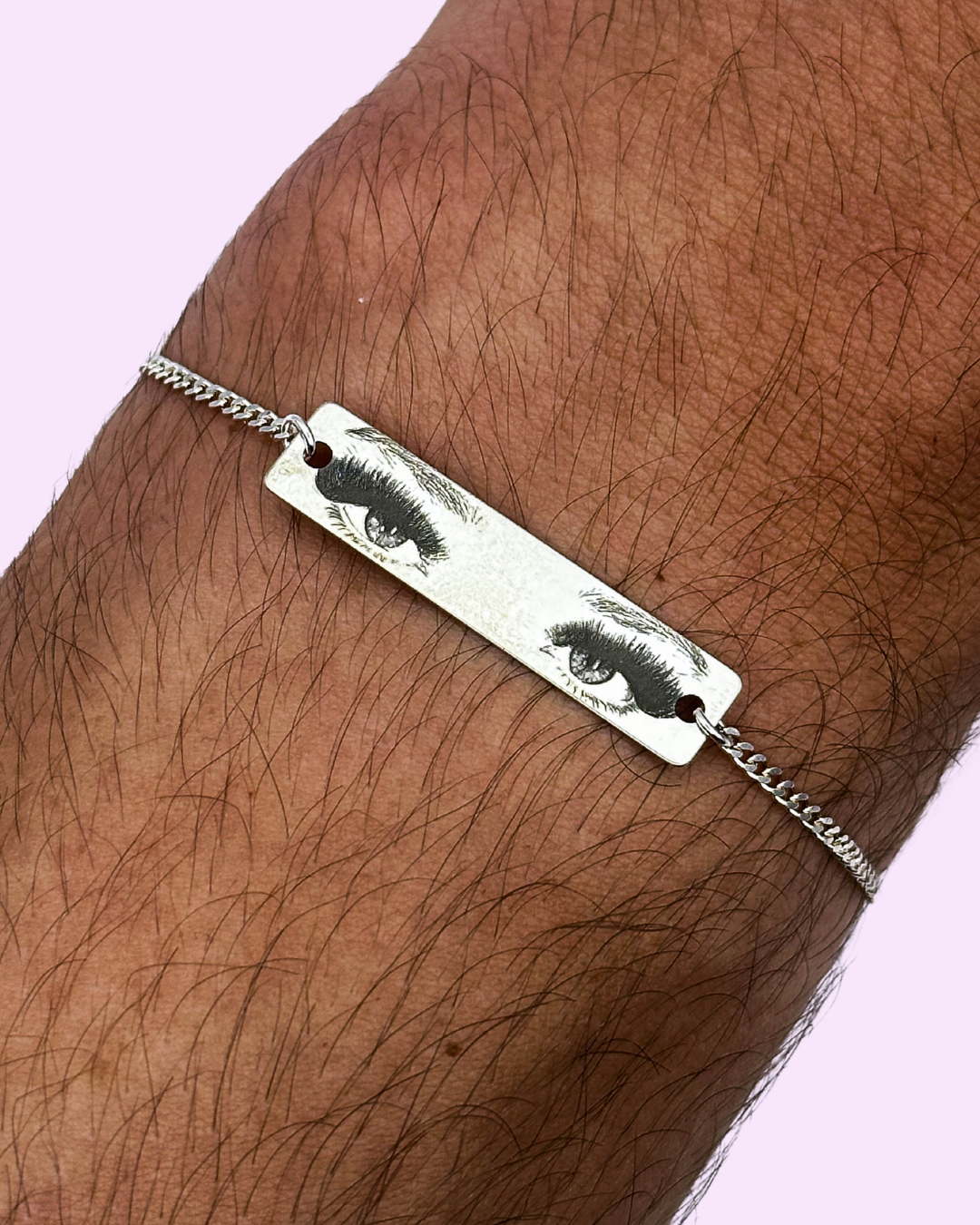 Brățară Cu Ochi™ - Personalizată Gravată Din Argint