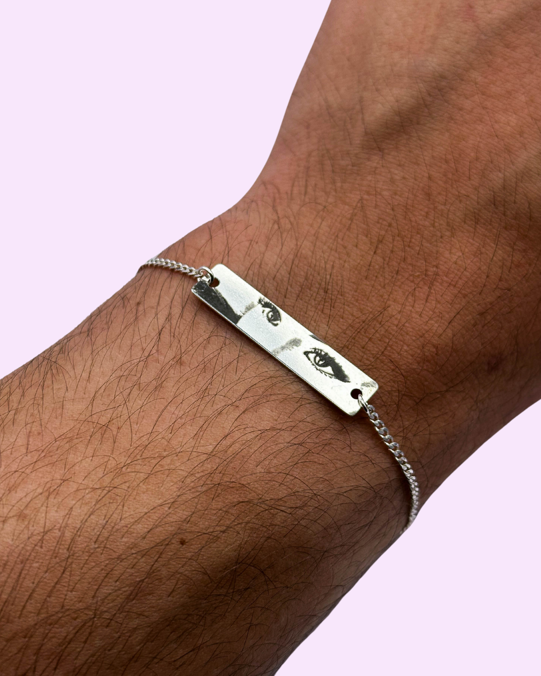 Brățară Cu Ochi™ - Personalizată Gravată Din Argint
