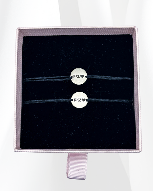 Set Cuplu - 2x Brățari Argint - Personalizată Gravate