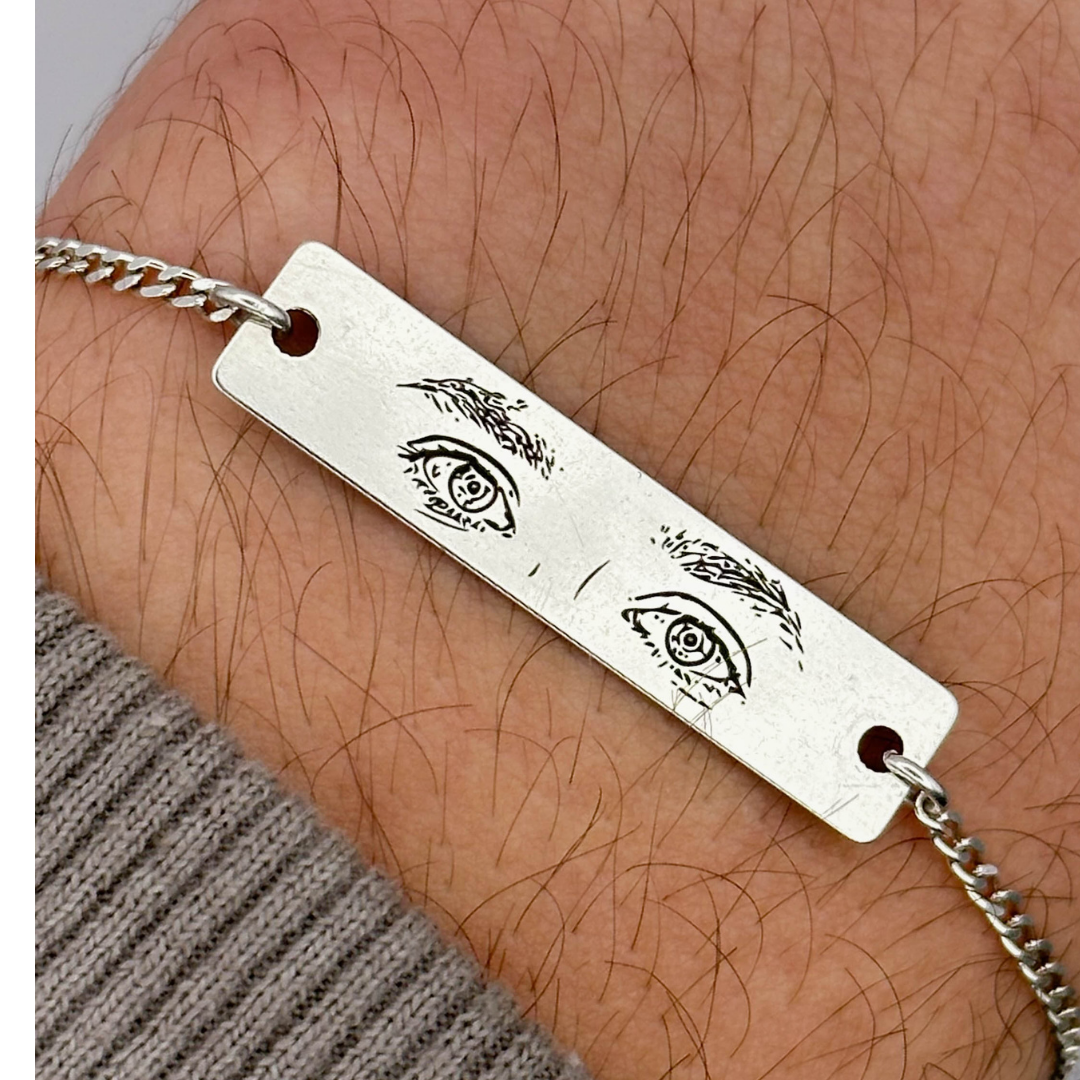 Brățară Cu Ochi™ - Personalizată Gravată Din Argint
