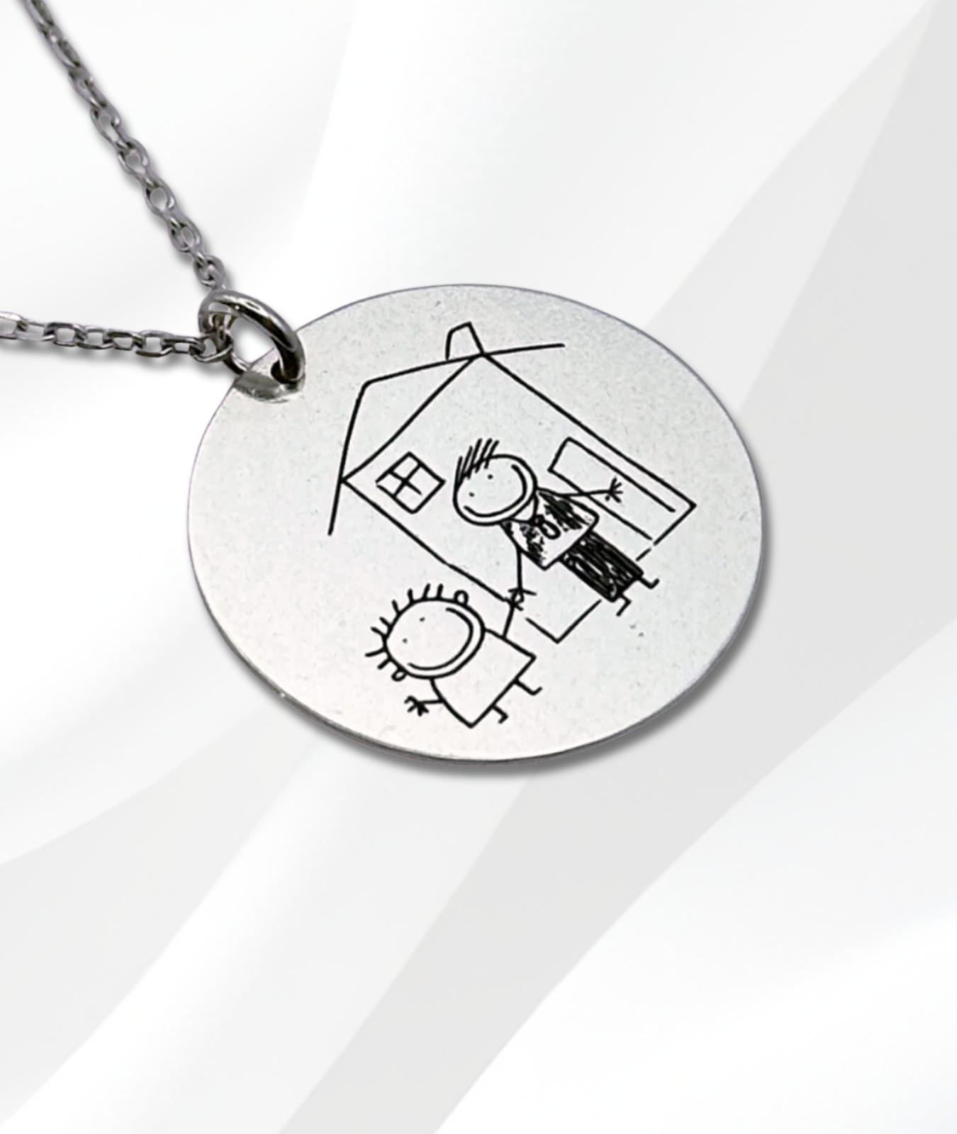 Lănțișor Argint Personalizat - Desenul Copilului