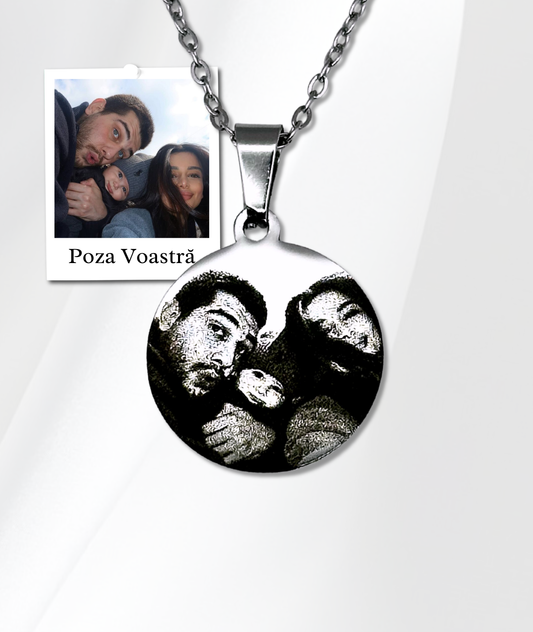 Lănțișor Poza Voastră™ - Gravat Realist