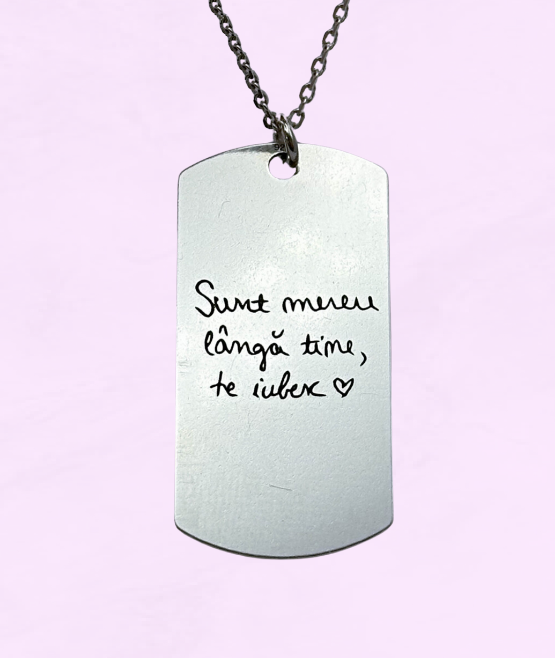 Lănțișor Argint Personalizat Army - Amprenta Persoanei Iubite