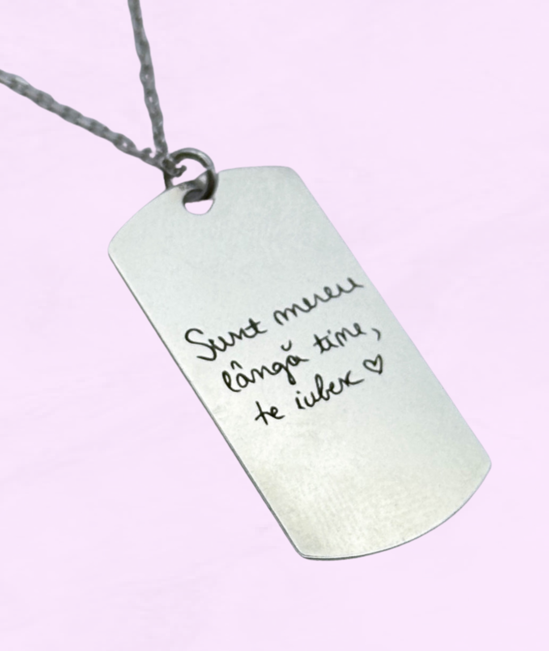 Lănțișor Argint Personalizat Army - Amprenta Persoanei Iubite