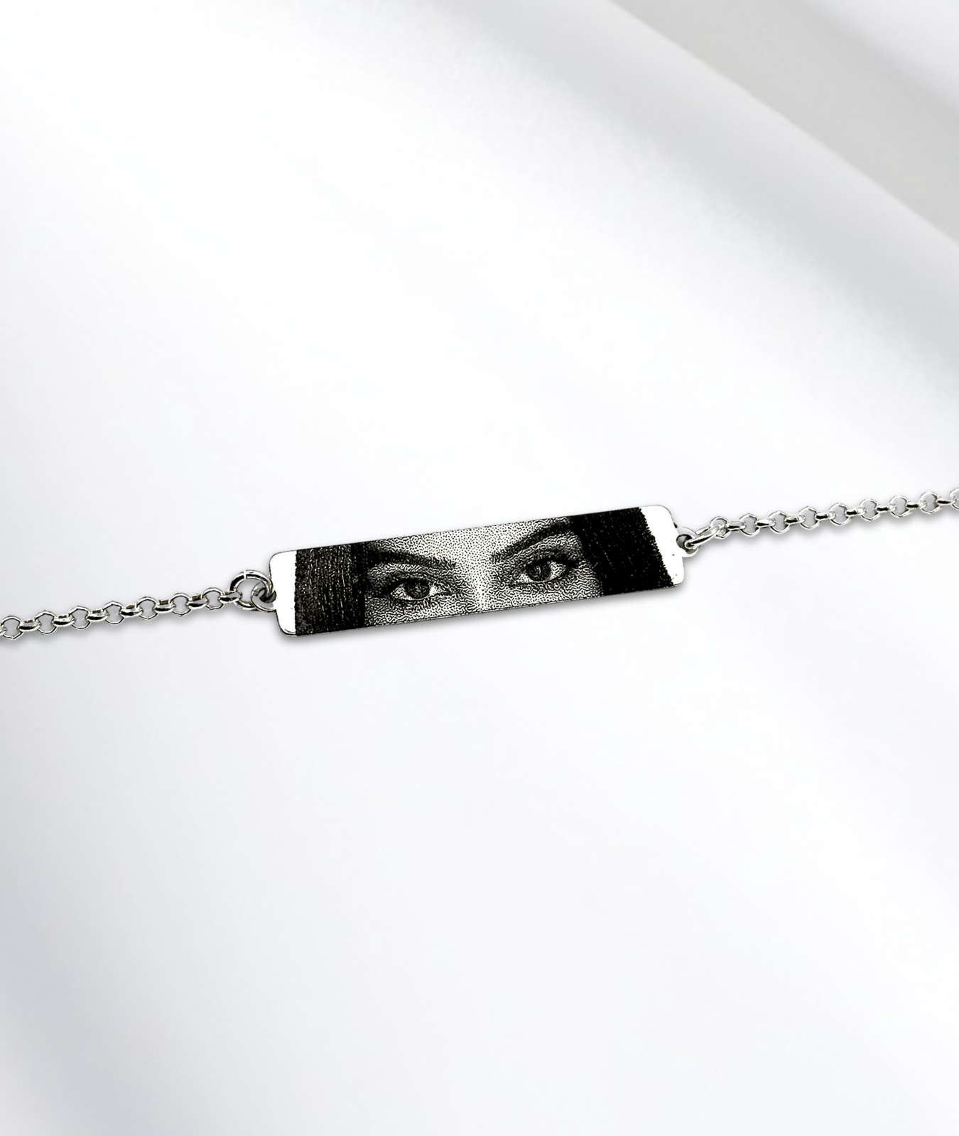 Brățară Cu Ochi™ - Personalizată Realist - Fotogravată Din Argint