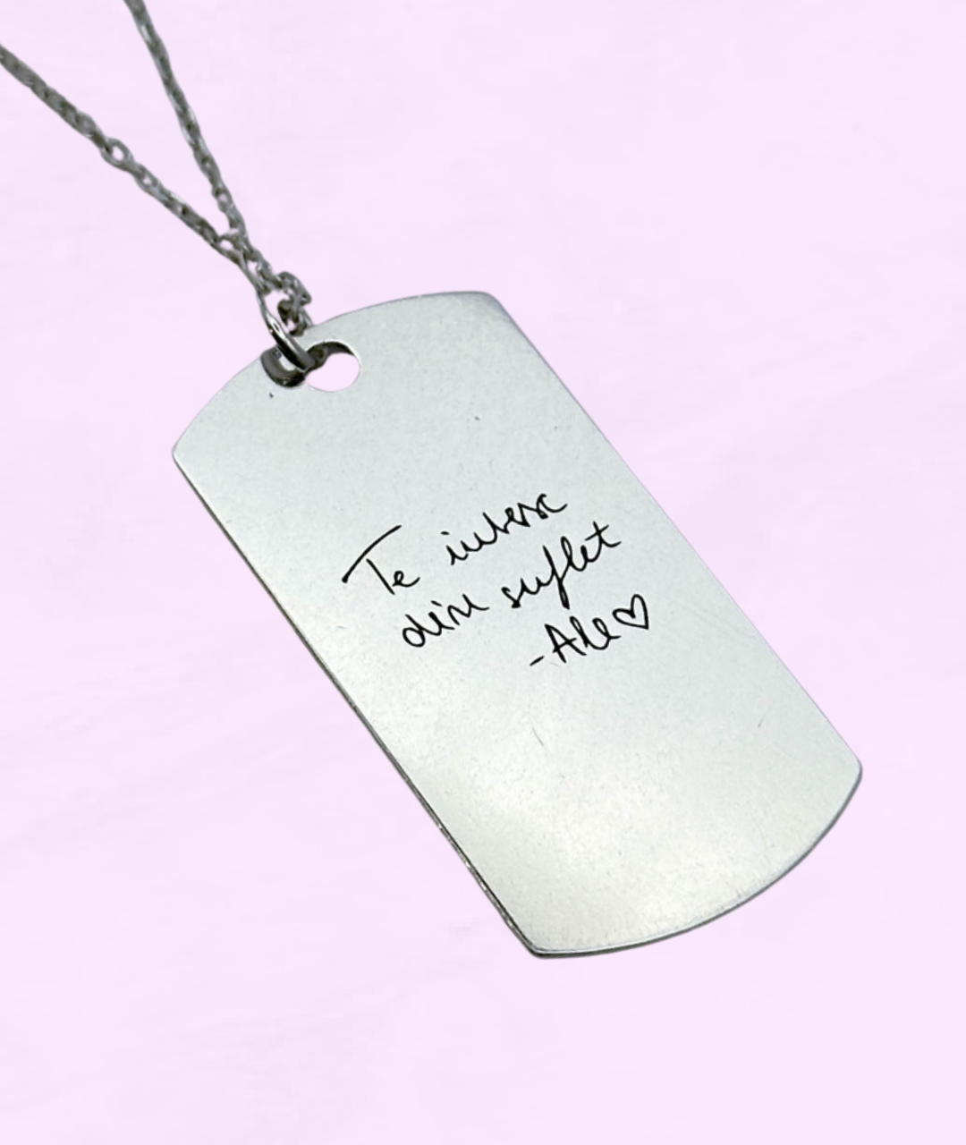 Lănțișor Argint Personalizat Army - Buzele Persoanei Iubite