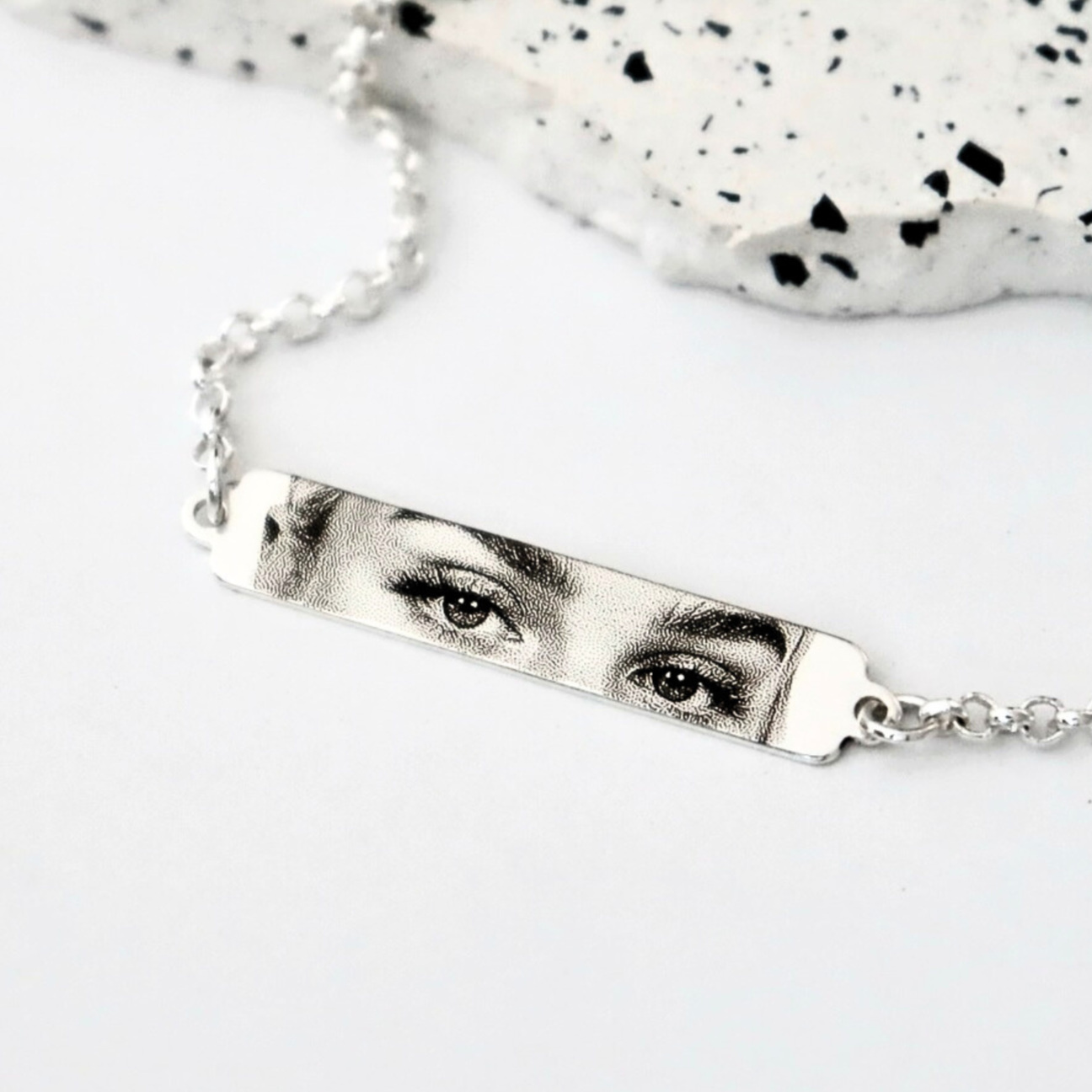 Brățară Cu Ochi™ - Personalizată Realist - Fotogravată Din Argint