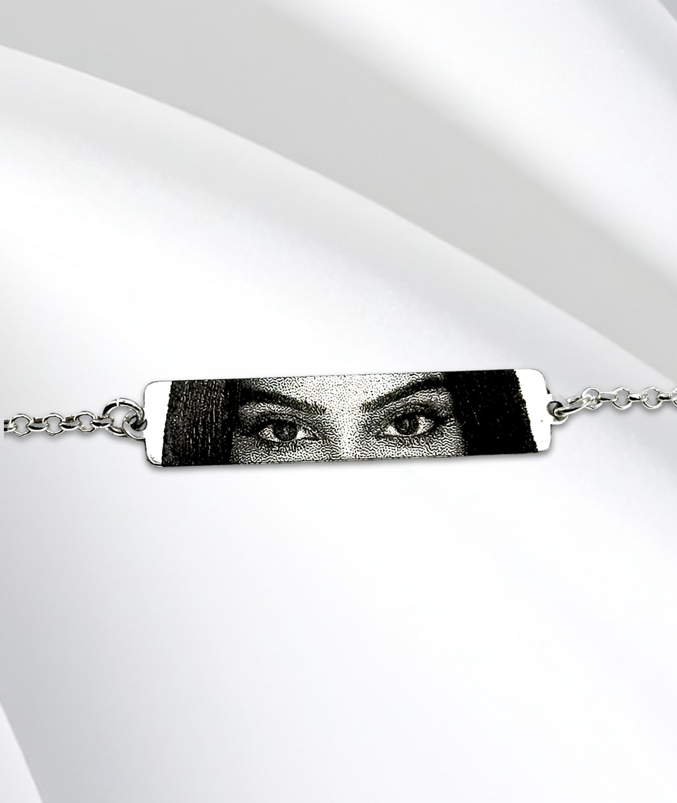 Brățară Cu Ochi™ - Personalizată Realist - Fotogravată Din Argint