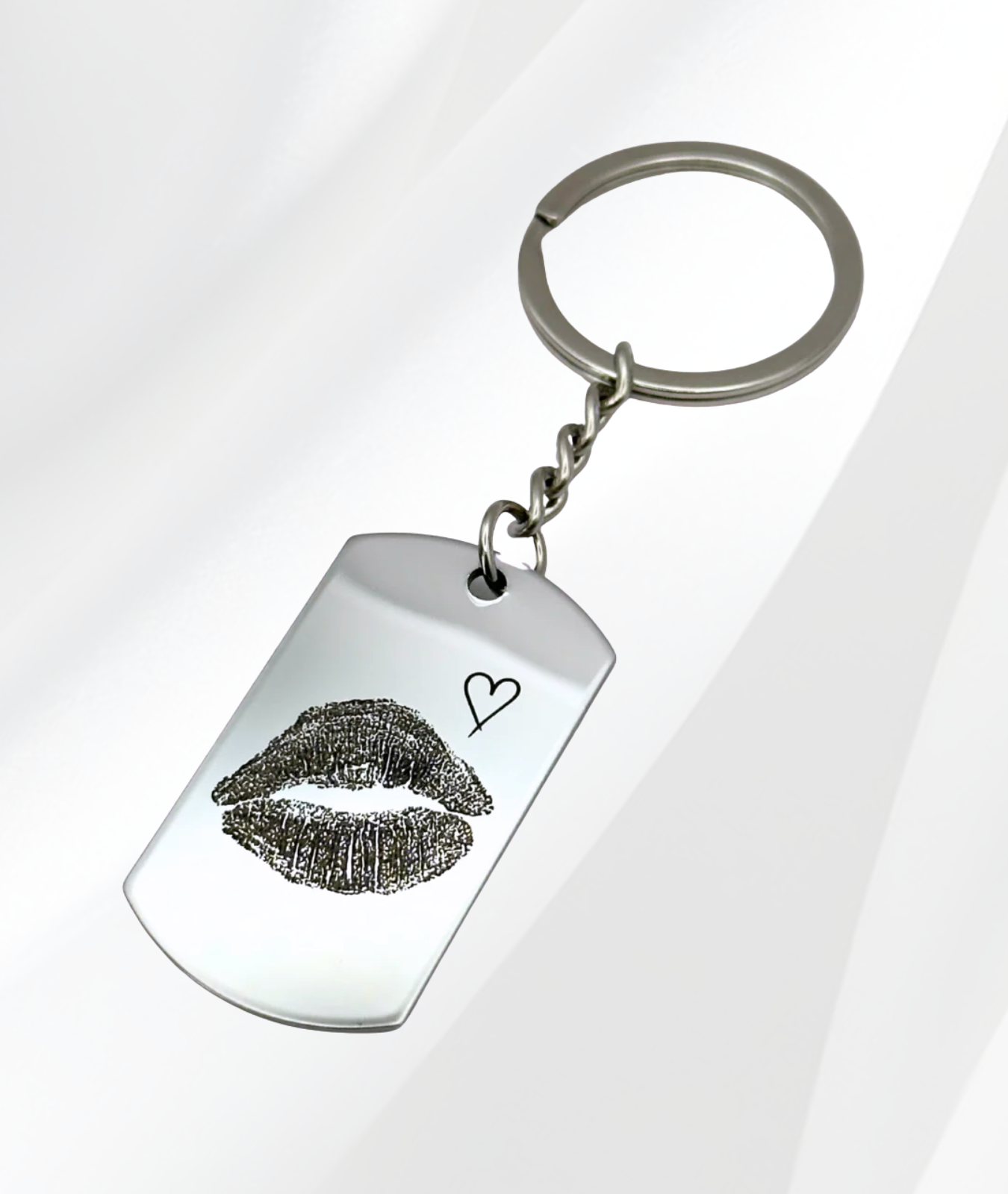 Breloc Cu Buze Mare- Personalizat Gravat Din Oțel