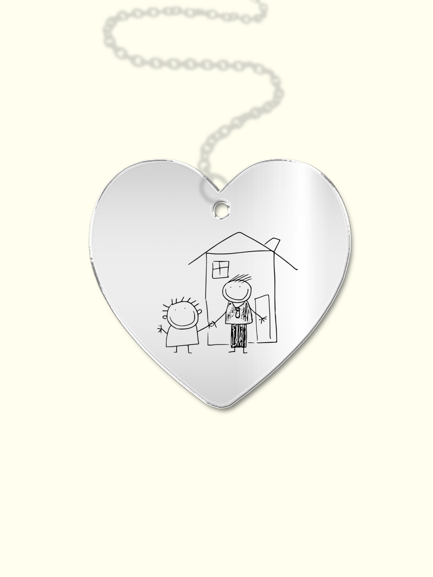 Lănțișor Argint Personalizat - Desenul Copilului