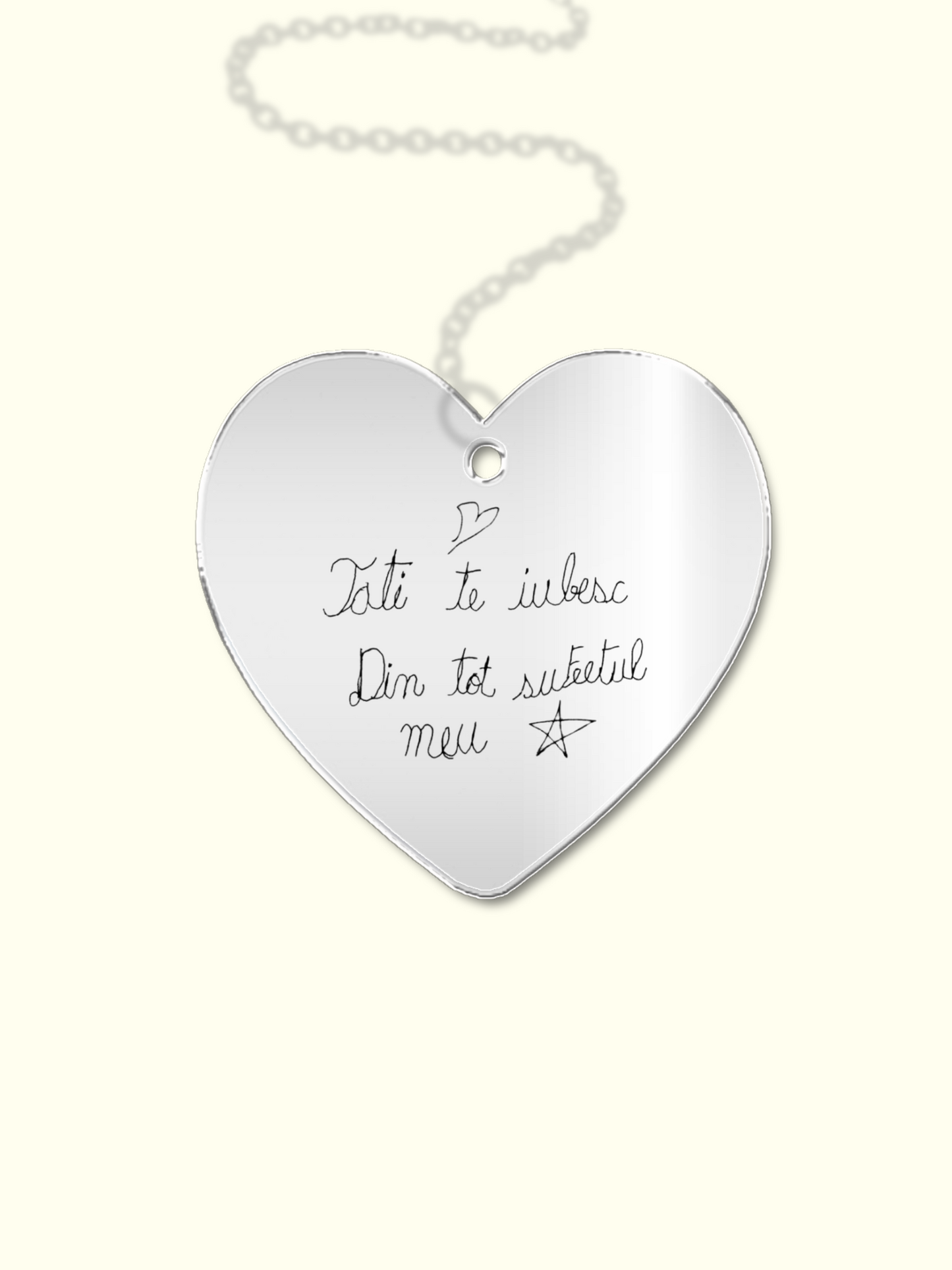 Lănțișor Argint Personalizat - Desenul Copilului
