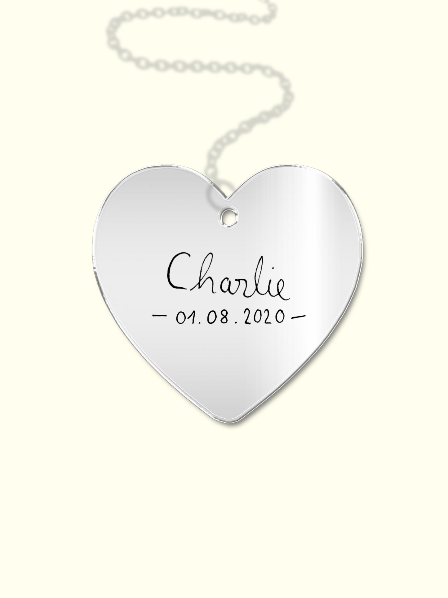 Lănțișor Argint Personalizat - Amprenta Animăluțului Tău