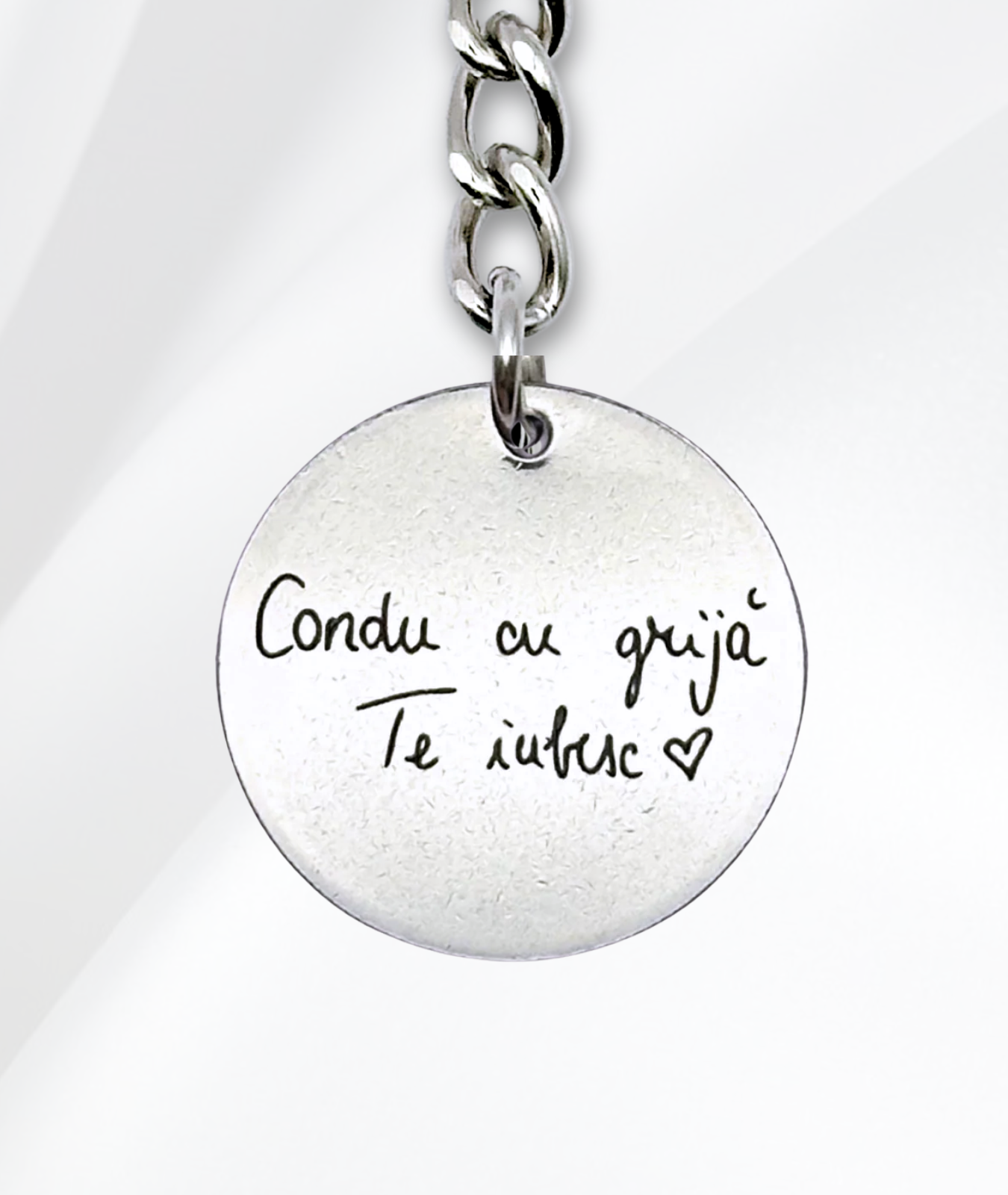 Breloc Cu Ochi - Personalizat Gravat Din Oțel