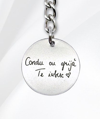 Breloc Cu Ochi - Personalizat Gravat Din Oțel