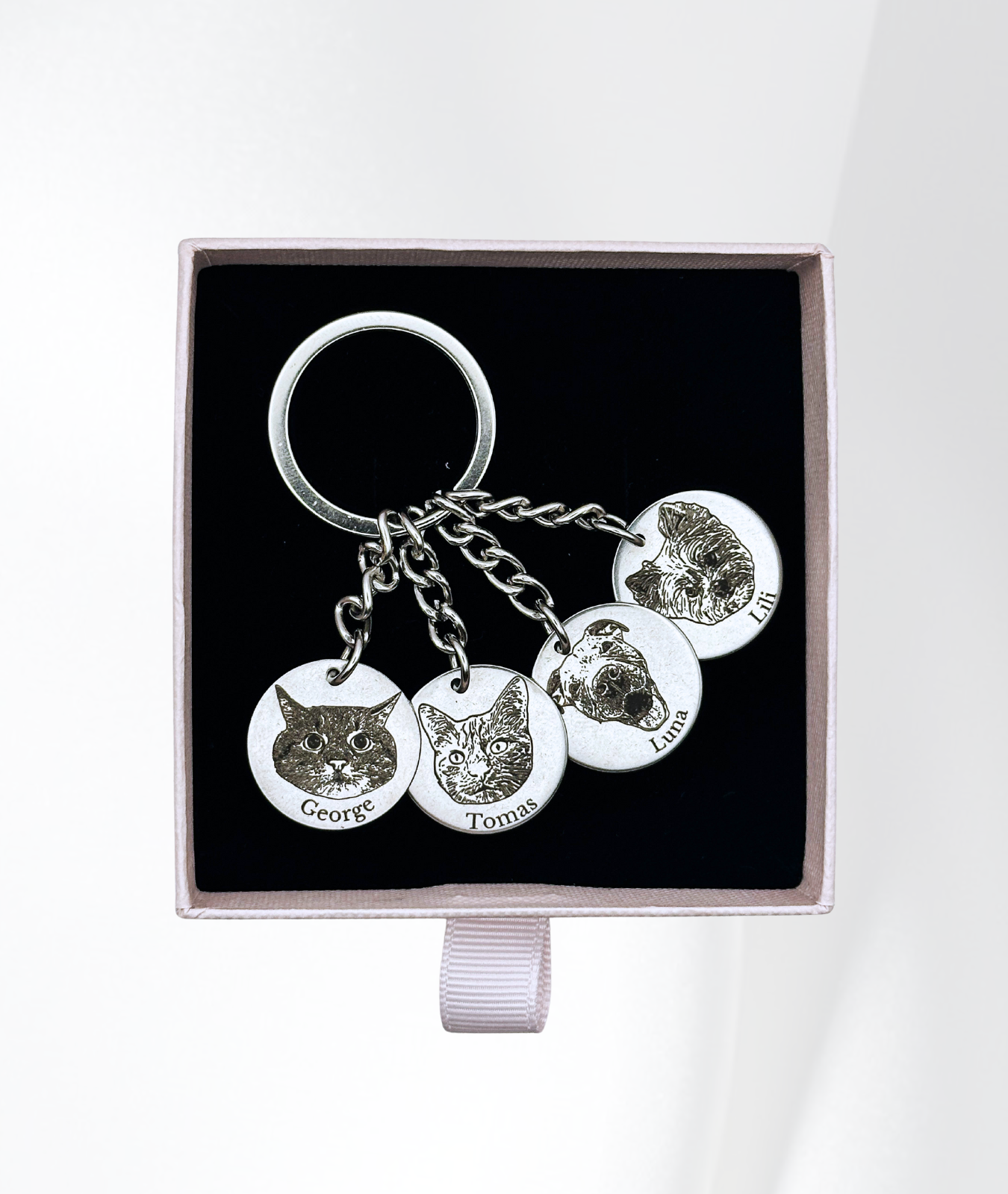 Breloc Oțel Personalizat - Fața Animăluțului Tău