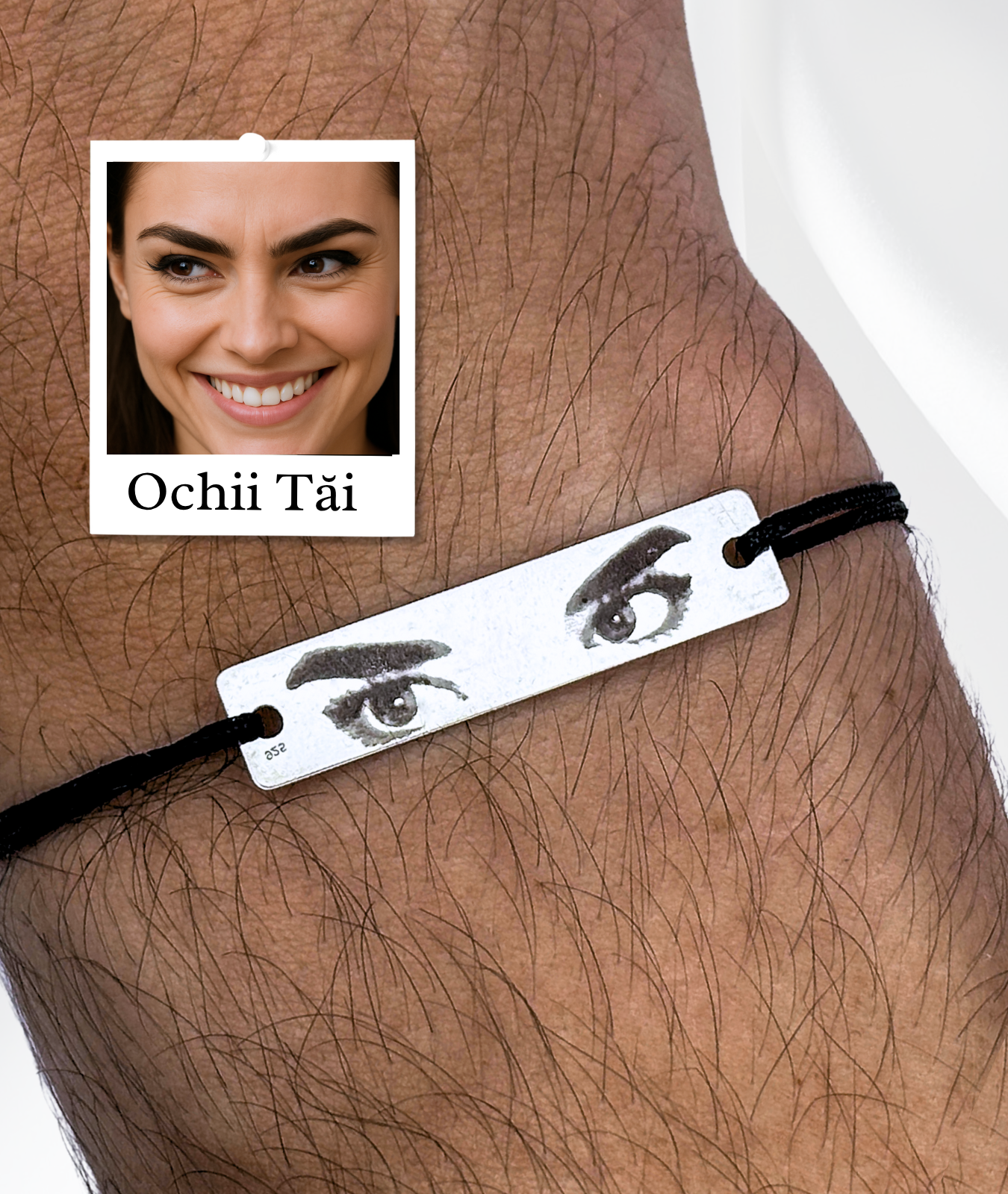 Brățară Cu Ochi™ - Personalizată Gravată Din Argint