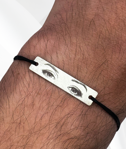 Set Cuplu - 2x Brățară Cu Ochi™ - Personalizată Fotogravată Din Argint