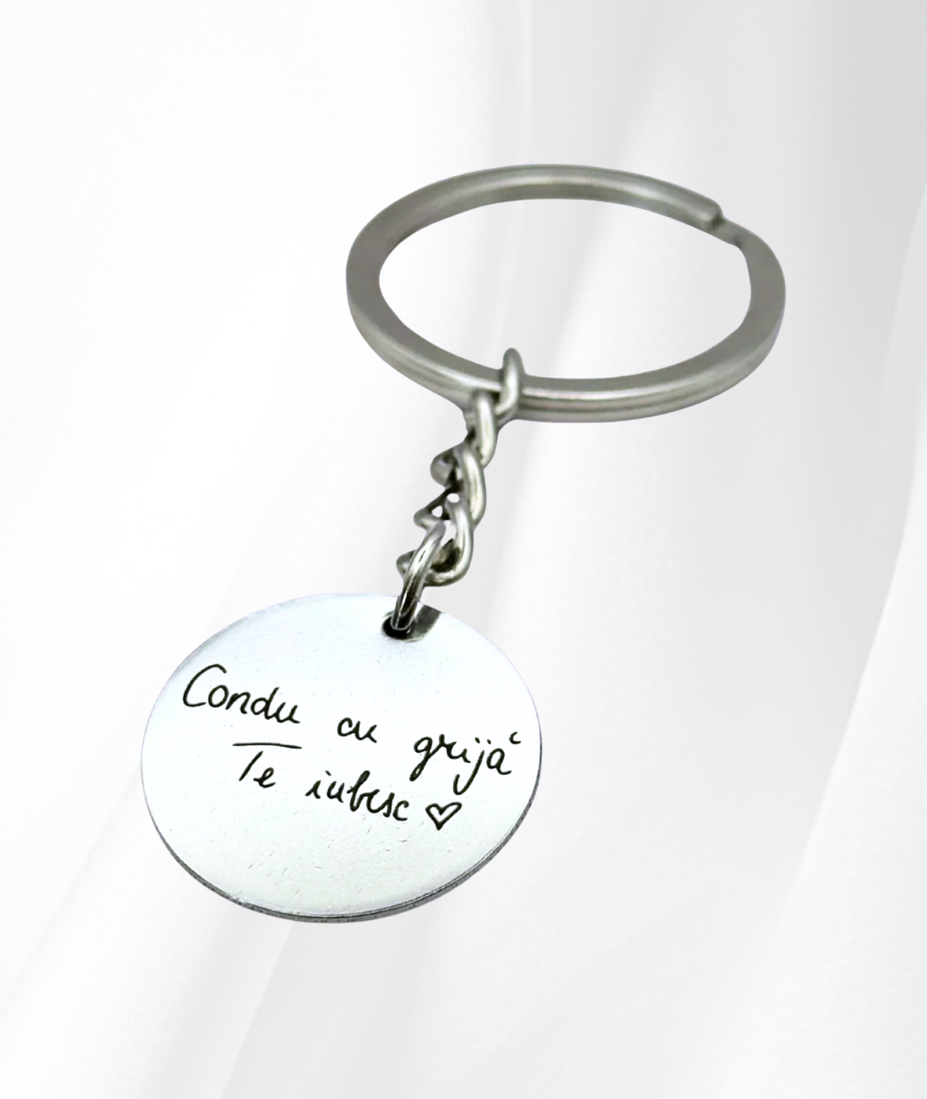 Breloc Cu Ochi - Personalizat Gravat Din Oțel