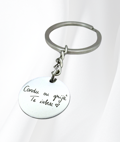 Breloc Cu Ochi - Personalizat Gravat Din Oțel