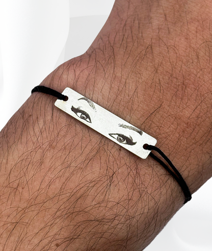 Set Cuplu - 2x Brățară Cu Ochi™ - Personalizată Fotogravată Din Argint