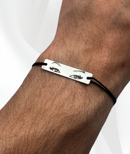 Set Cuplu - 2x Brățară Cu Ochi™ - Personalizată Fotogravată Din Argint