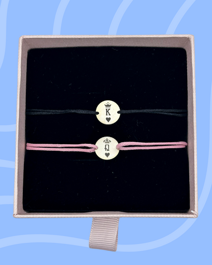 Set Cuplu - 2x Brățari Argint - Personalizată Gravate