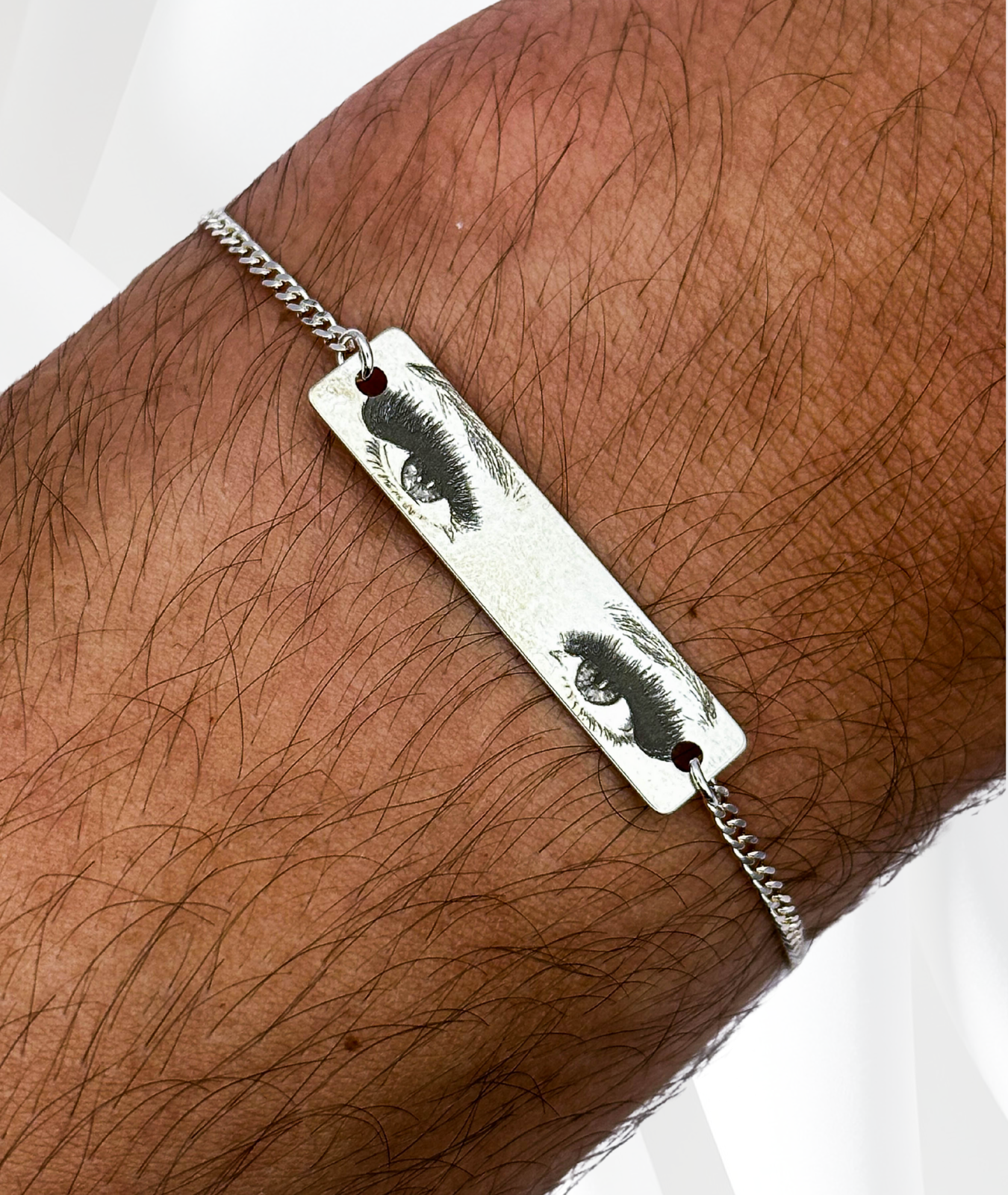 Brățară Cu Ochi™ - Personalizată Gravată Din Argint