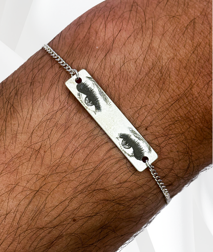 Brățară Cu Ochi™ - Personalizată Gravată Din Argint