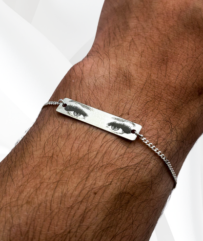 Brățară Cu Ochi™ - Personalizată Gravată Din Argint