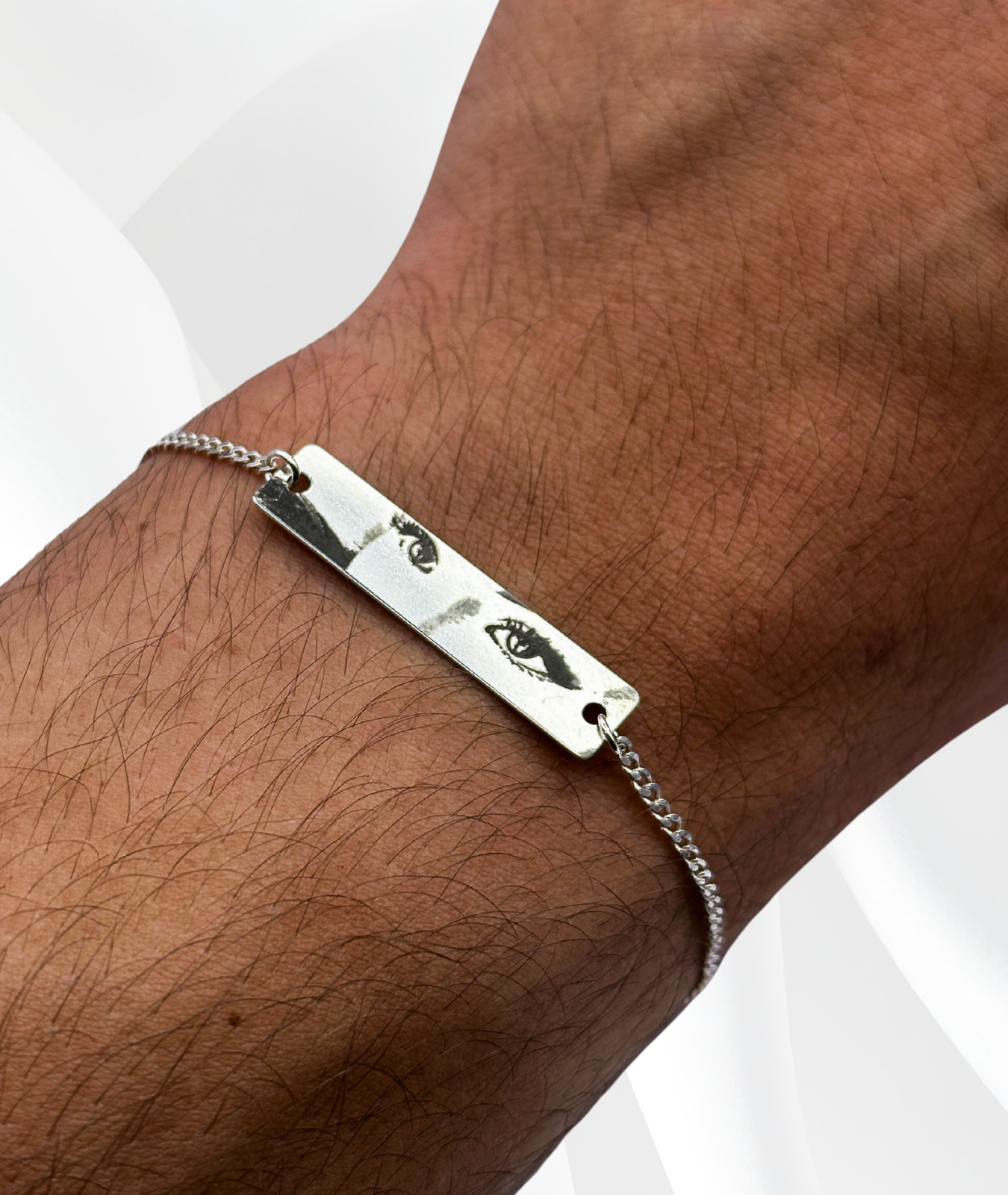 Brățară Cu Ochi™ - Personalizată Gravată Din Argint