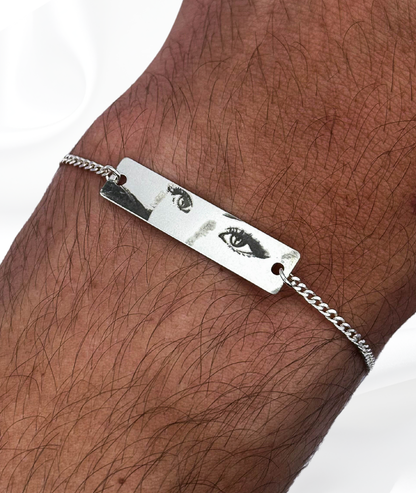 Brățară Cu Ochi™ - Personalizată Gravată Din Argint