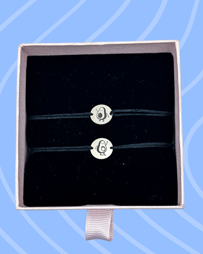 Set Cuplu - 2x Brățari Argint - Personalizată Gravate