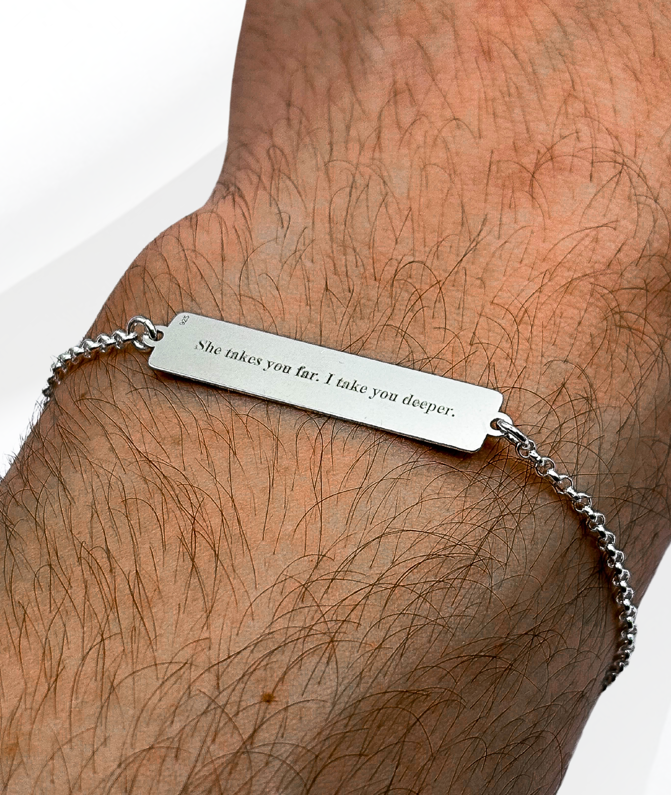 Brățară cu Ochii Mașinii & Ai Tăi™ - Personalizată Fotogravată Din Argint