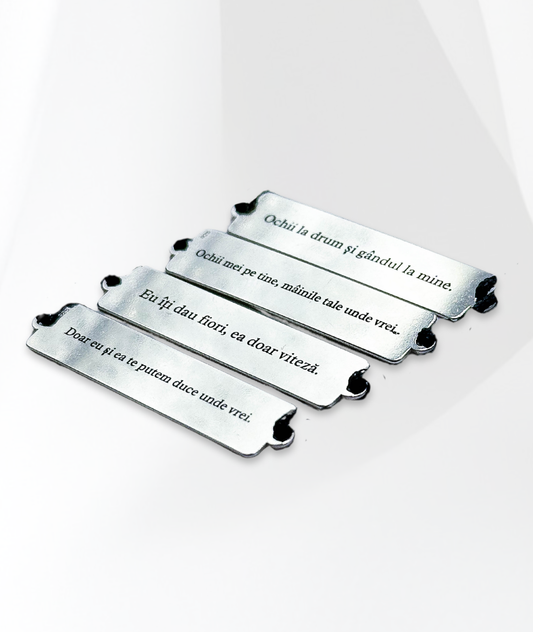 Brățară Premium cu Ochii Mașinii & Ai Tăi™ - Personalizată Fotogravată Din Argint