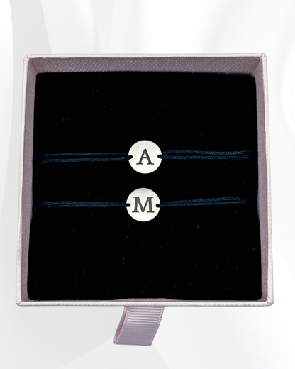 Set Cuplu - 2x Brățari Argint - Personalizată Gravate