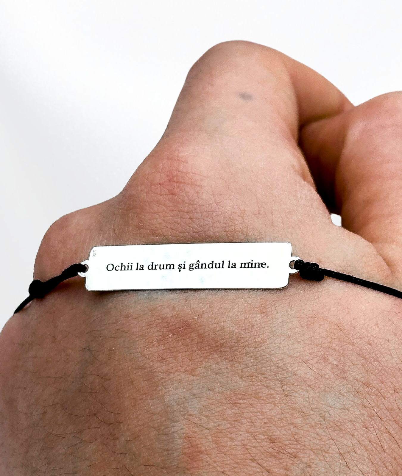 Brățară cu Ochii Mașinii & Ai Tăi™ - Personalizată Fotogravată Din Argint