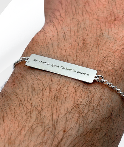 Brățară cu Ochii Mașinii & Ai Tăi™ - Personalizată Fotogravată Din Argint