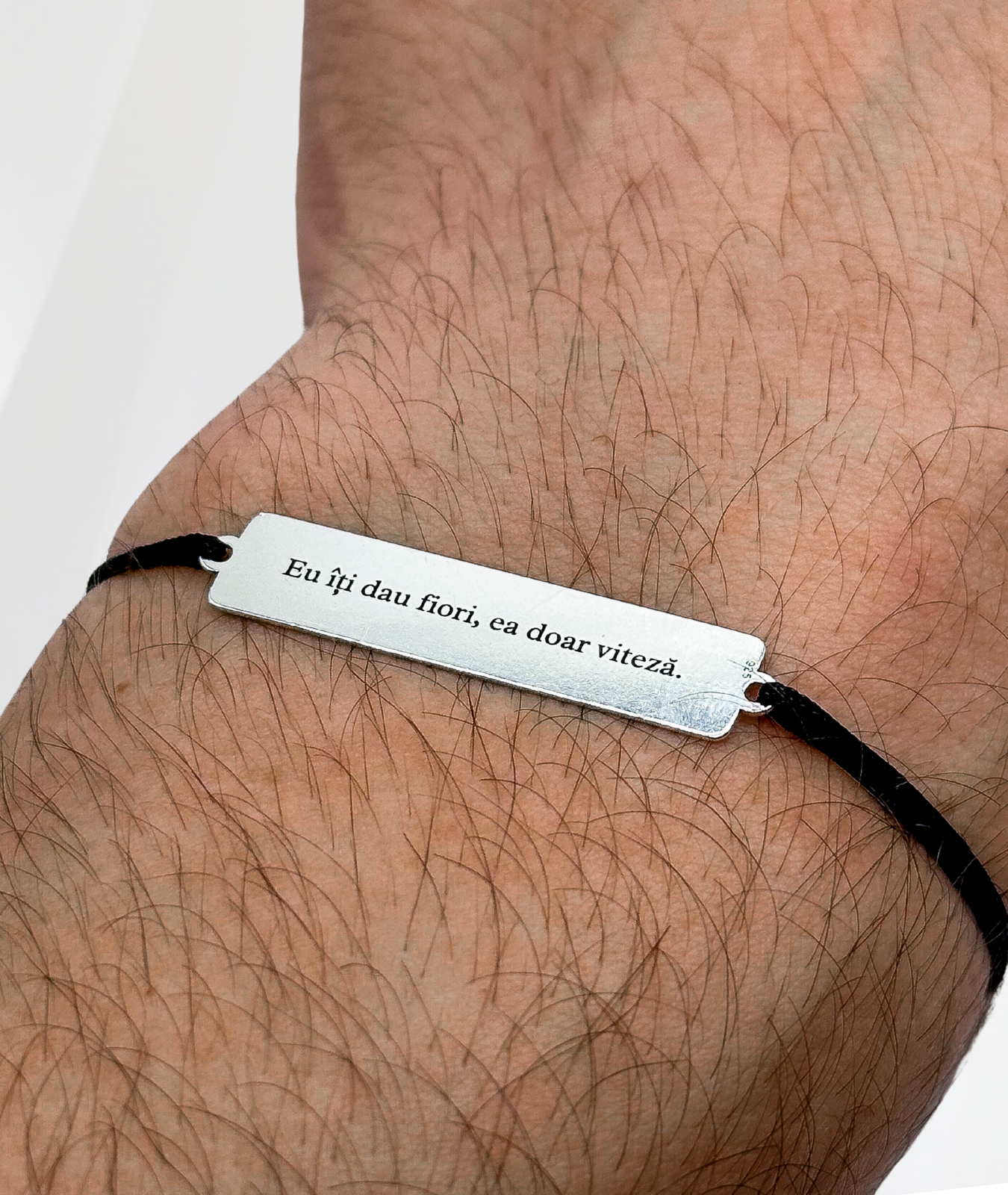 Brățară cu Ochii Mașinii & Ai Tăi™ - Personalizată Fotogravată Din Argint