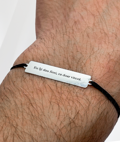 Brățară cu Ochii Mașinii & Ai Tăi™ - Personalizată Fotogravată Din Argint