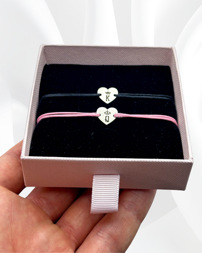 Set Cuplu - 2x Brățari Argint - Personalizată Gravate