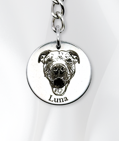 Breloc Oțel Personalizat - Fața Animăluțului Tău