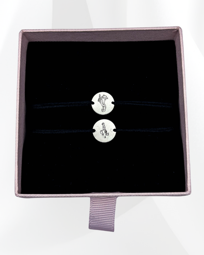 Set Cuplu - 2x Brățari Argint - Personalizată Gravate