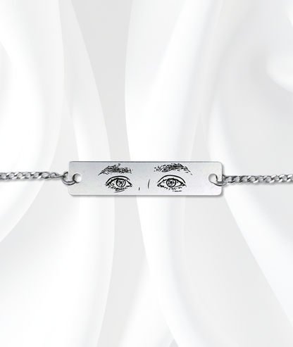 Brățară Cu Ochi™ - Personalizată Gravată Din Argint