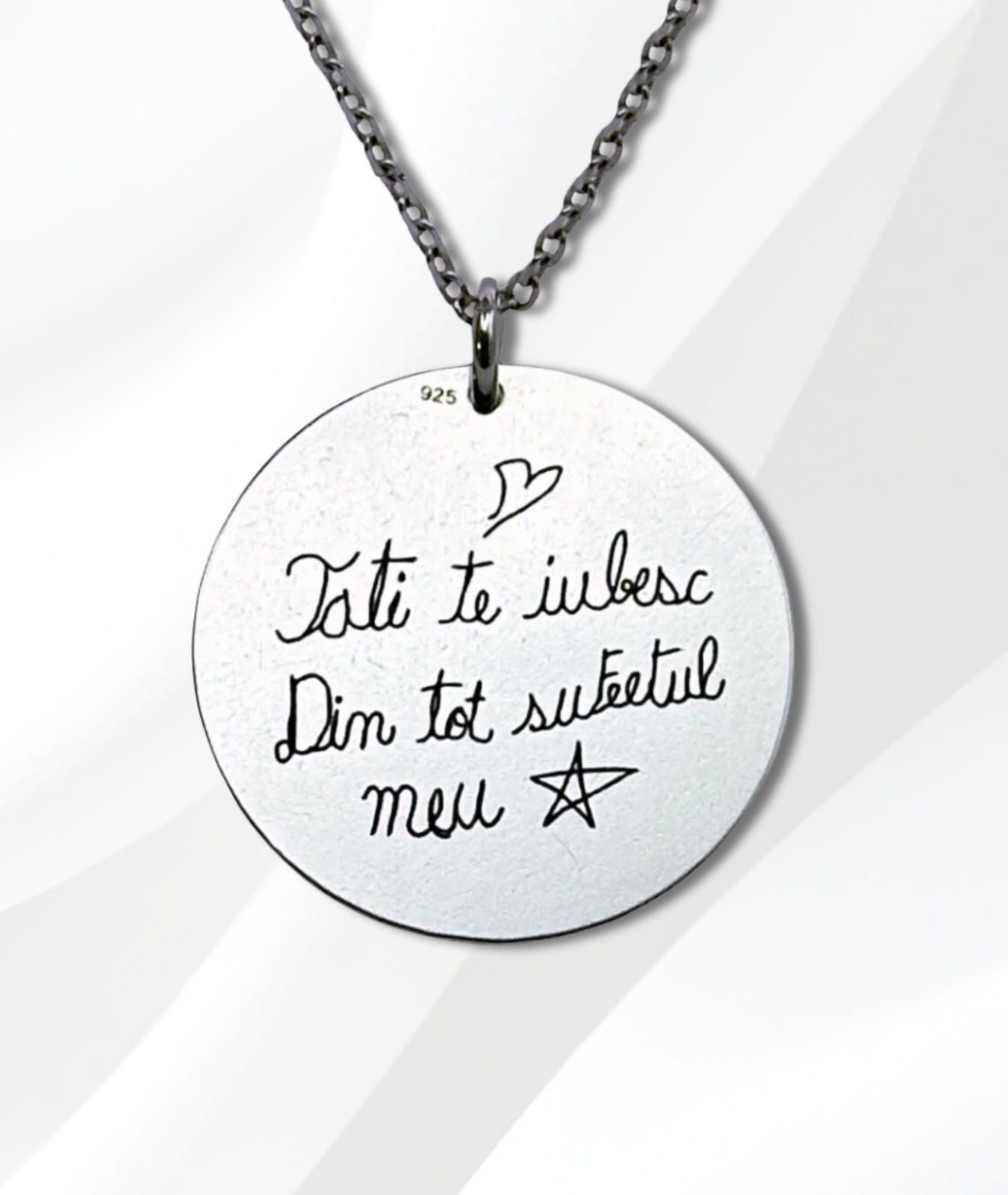 Lănțișor Argint Personalizat - Desenul Copilului