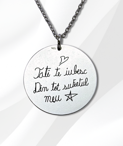 Lănțișor Argint Personalizat - Desenul Copilului