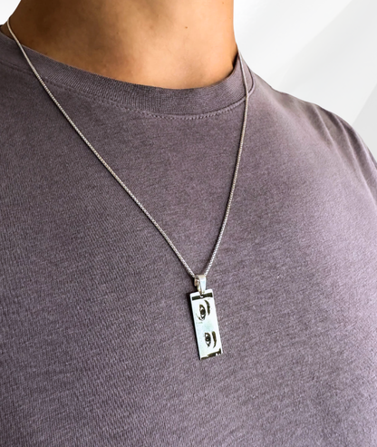 Lănțișor Argint Personalizat Gravat - Ochii Tăi