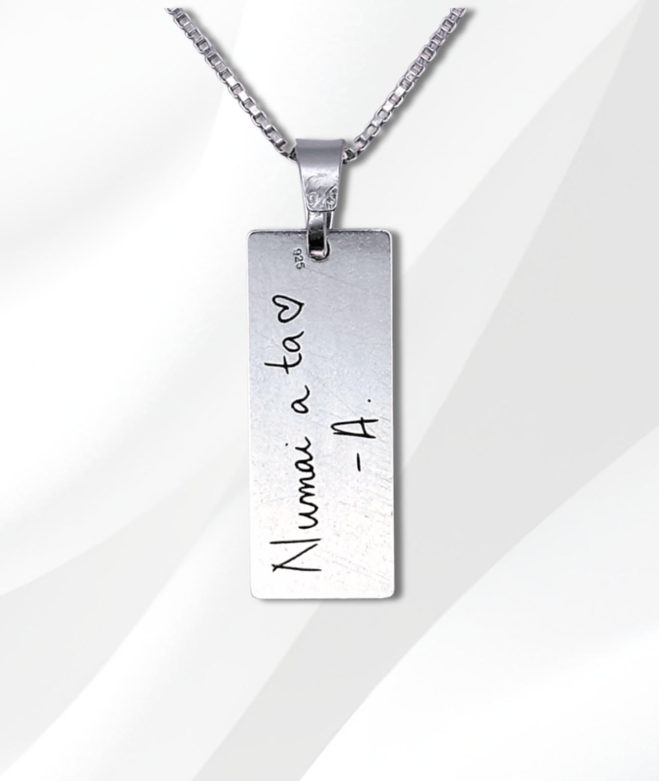 Lănțișor Argint Personalizat Gravat - Ochii Tăi