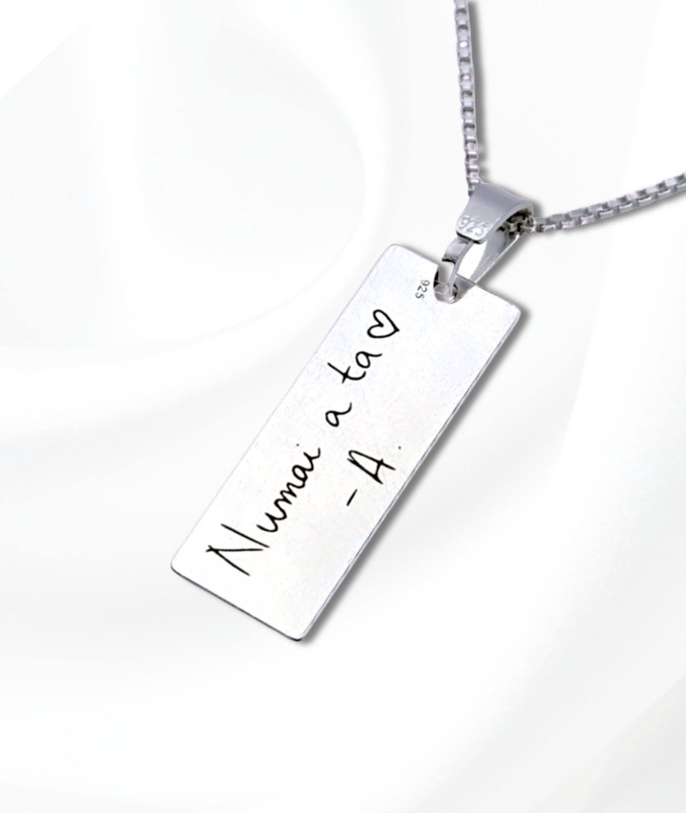 Lănțișor Argint Personalizat Gravat - Ochii Tăi