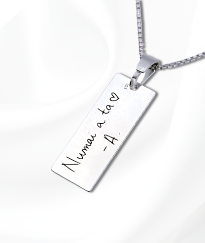 Lănțișor Argint Personalizat Gravat - Ochii Tăi