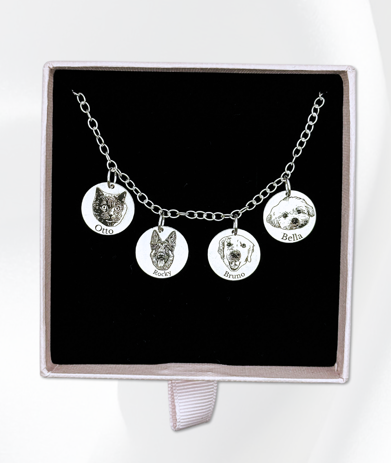 Lănțișor Argint Personalizat - Fața Animăluțului Tău